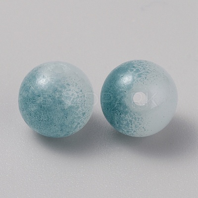 Two Tone Crackle Glass Beads GGLA-TAC0008-02D-1