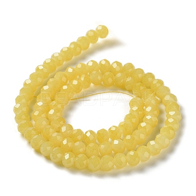 Baking Paint Imitation Jade Glass Bead Strands DGLA-A034-J10mm-A24-1
