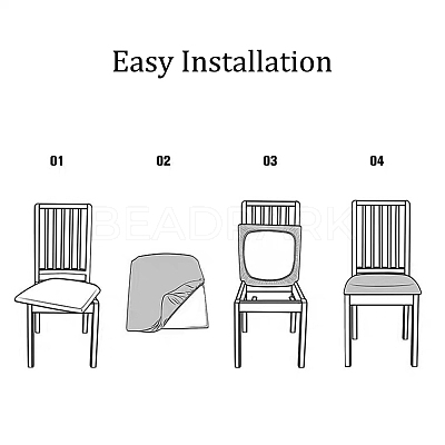 Polyester Dustproof Chair Cover FIND-WH0125-07B-1