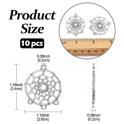 Tibetan Style Alloy Chandelier Components Links TIBEP-YW0001-66-1