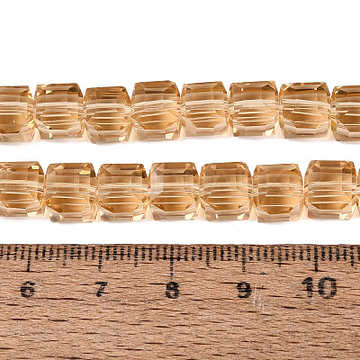 Transparent Glass Beads Strands GLAA-R041-8x8mm-A06-1