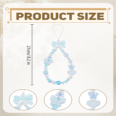 1Pc Resin Mobile Straps AJEW-LP0004-55A-1