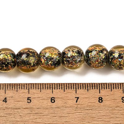 Handmade Dichroic Foil Glass Beads Strands DICH-U001-06B-1