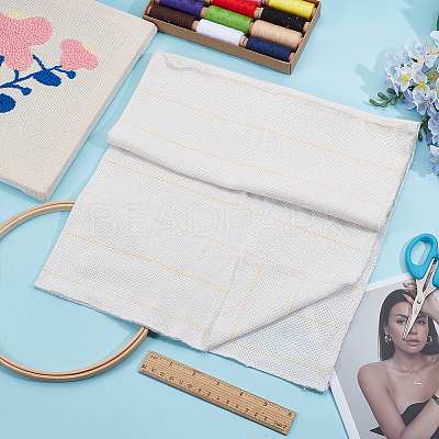 Polycotton Punch Needle Fabric DIY-WH0589-93-1