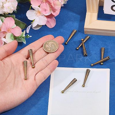 12Pcs Zinc Alloy Cord End FIND-CA0011-78AB-1
