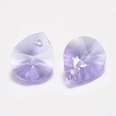 Faceted Glass Rhinestone Pendants RGLA-F053-E-371-1