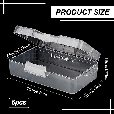 Plastic Bead Containers with Hinged Lid AJEW-WH0479-88A-1