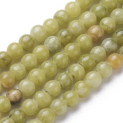Natural Chinese Jade/Southern Jade Beads Strands G-G735-38-4mm-1
