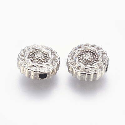 Tibetan Style Alloy Beads TIBEB-R022-P-FF-1