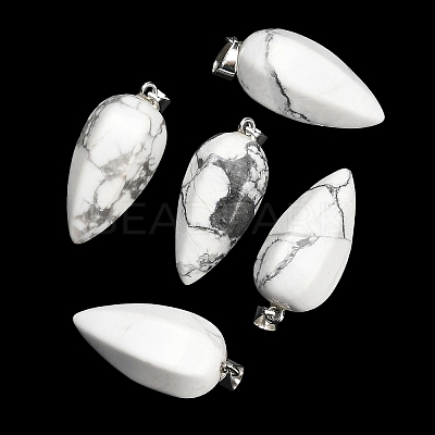 Natural Howlite Pendants GG-K002-16W-1
