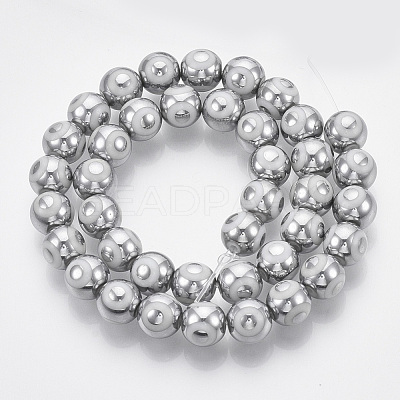 Electroplate Glass Beads Strands EGLA-T012-02F-8MM-1