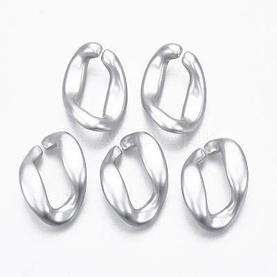 Spray Painted CCB Plastic Linking Rings CCB-R104-02B-03-1