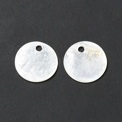 Natural Capiz Shell Charms X-BSHE-G029-15-1
