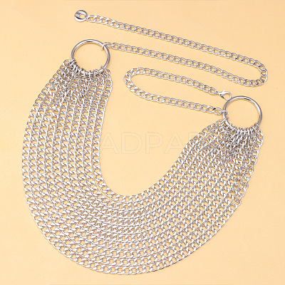 Alloy Cuban Link Chain Multi Layer Waist Chains WG8B3D2-02-1