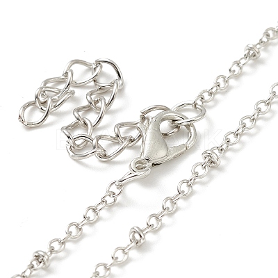 Alloy Skull with Bat Pendant Necklace LS-NJEW-G056-02AS-1