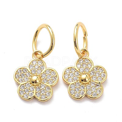 Brass Micro Pave Clear Cubic Zirconia Charms LS-ZIRC-L091-075G-1