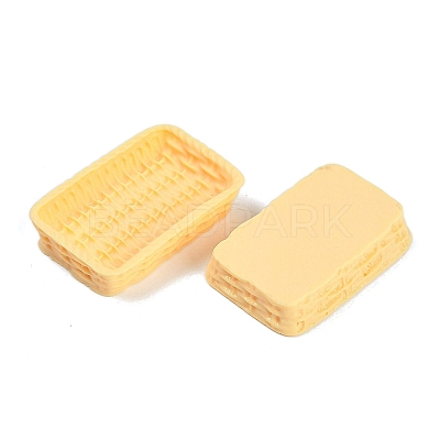 Rattan Basket Resin Cabochons RESI-Q014-07I-1