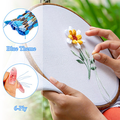 21 Bundles 21 Colors Polyester Embroidery Floss OCOR-TA0002-86-1