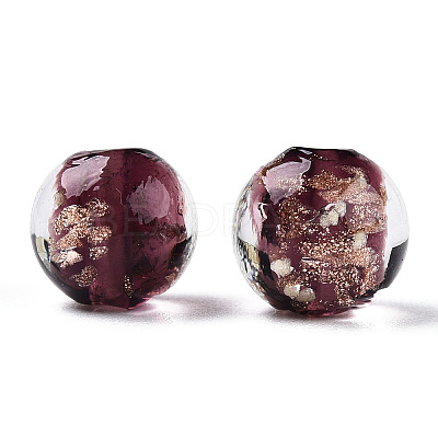 Luminous Handmade Gold Sand Lampwork Beads LAMP-N024-05A-01-1