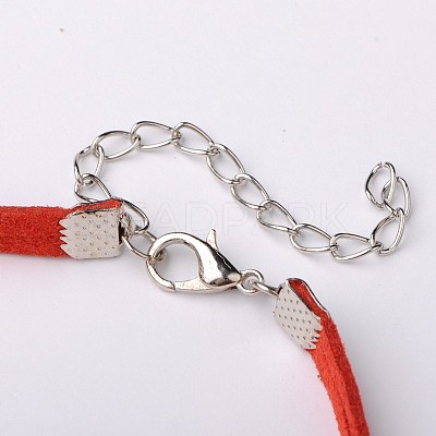 Alloy Double Heart Link Bracelets for Valentine's Day BJEW-JB01530-03-1
