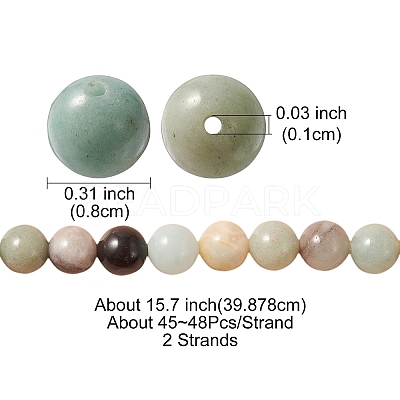 Natural Flower Amazonite Beads Strands G-YW0001-25-1