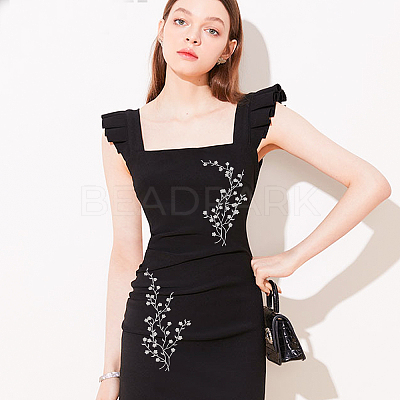 Plum Blossom Shape Appliques PATC-WH0007-11A-1