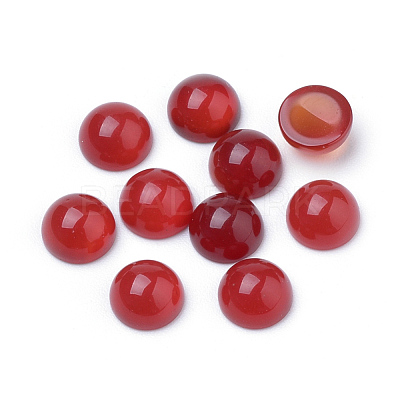 Natural Carnelian Cabochons G-R416-6mm-56-1