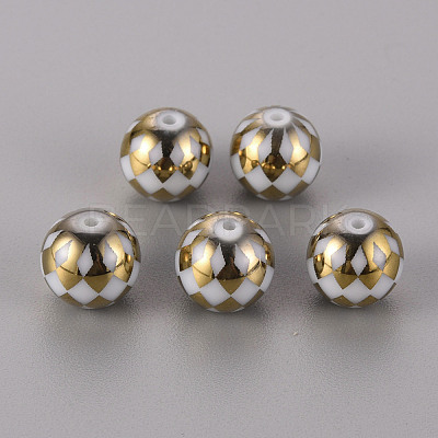 Electroplate Glass Beads EGLA-Q123-013D-1