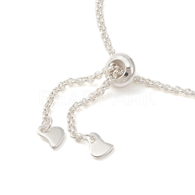 Natural Pearl Link Slider Bracelet BJEW-JB09449-02-1