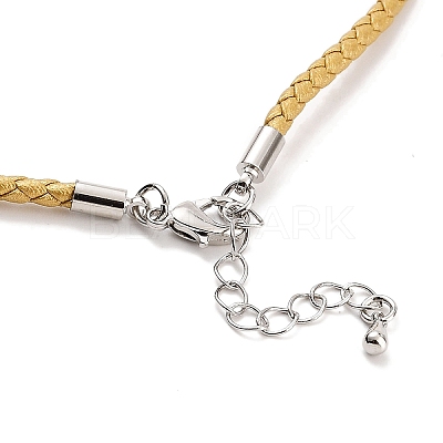 Braided Round Imitation Leather Bracelets Making BJEW-H610-01P-11-1