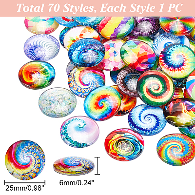 Glass Cabochons GLAA-PH0002-17-1