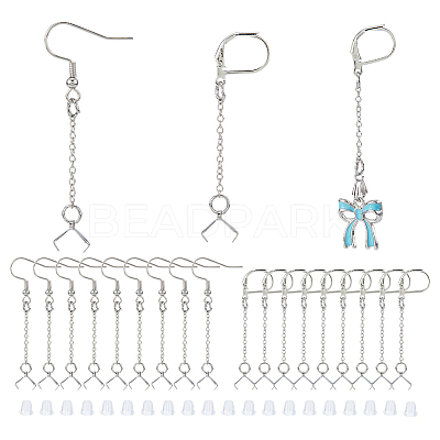 60Pcs Iron & 304 Stainless Steel Earring Findings EJEW-HS00012-1