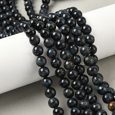 Grade B Natural Tiger Eye Beads Strands G-F591-18-8mm-03-1
