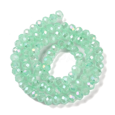 Baking Electroplate Glass Beads Strands DGLA-A039-J8mm-B07-1