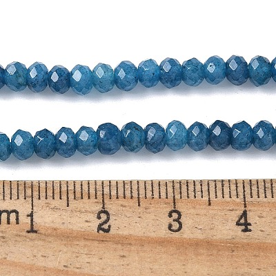 Dyed Natural Malaysia Jade Rondelle Beads Strands X-G-E316-2x4mm-54-1
