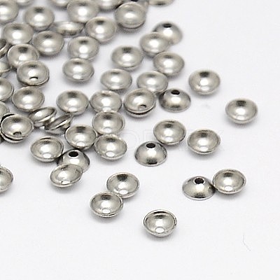 Tarnish Resistant 304 Stainless Steel Bead Caps STAS-I019-3mm-1