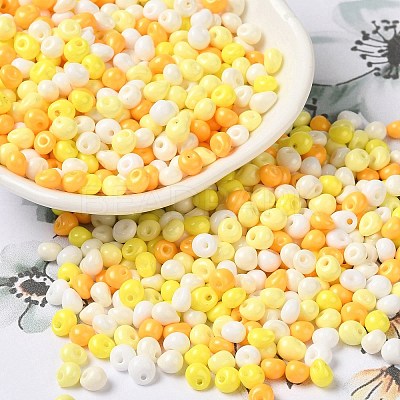 6/0 Opaque Baking Paint Glass Seed Beads SEED-M012-02A-28-1