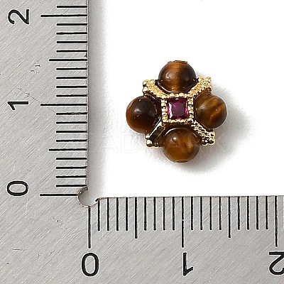 Natural Tiger Eye Multi-Strand Links KK-D262-03G-01-1
