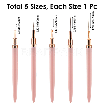 5Pcs Plastic Nail Art Line Brush AJEW-WH20816-069A-1