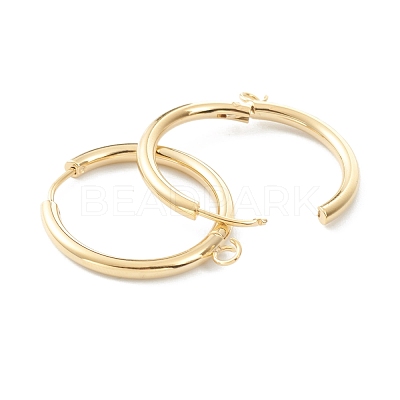 201 Stainless Steel Huggie Hoop Earring Findings STAS-P283-01L-G-1