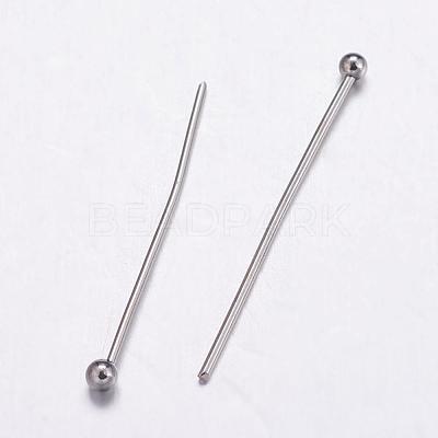 Tarnish Resistant 304 Stainless Steel Ball Head Pins STAS-K146-045-25x0.6mm-1