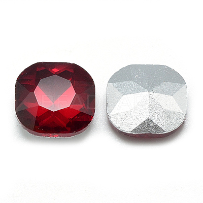 Pointed Back Glass Rhinestone Cabochons RGLA-T032-12x12mm-05-1