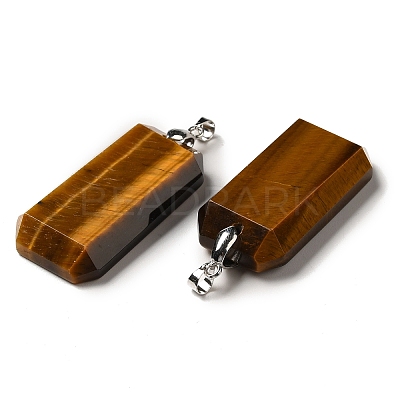Natural Tiger Eye Pendants G-H286-05P-03-1