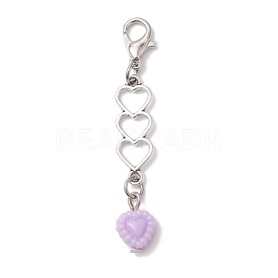 Heart Acrylic Pendant Decorations HJEW-JM01881-1