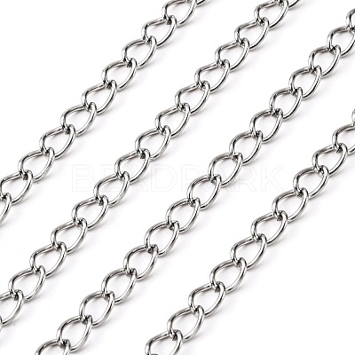 Non-Tarnish 3.28 Feet 304 Stainless Steel Curb Chains X-CHS-Q001-22-1