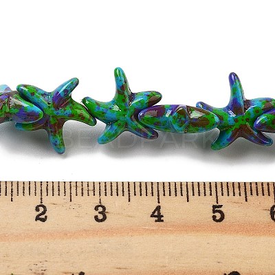 Synthetic Turquoise Dyed Beads Strands G-P507-04P-1