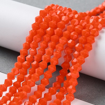 Opaque Solid Color Imitation Jade Glass Beads Strands EGLA-A039-P4mm-D03-1