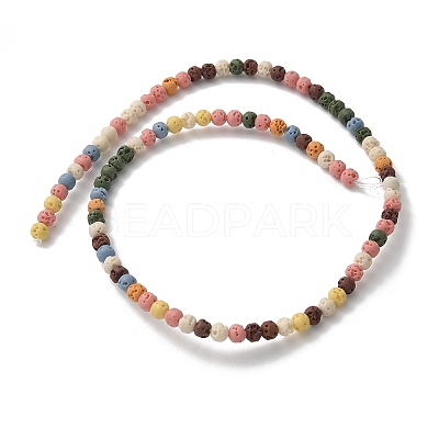 Synthetic Lava Rock Dyed Beads Strands G-H311-08D-10-1