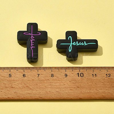 5Pcs 5 Colors Silicone Beads SIL-FS0001-06B-1
