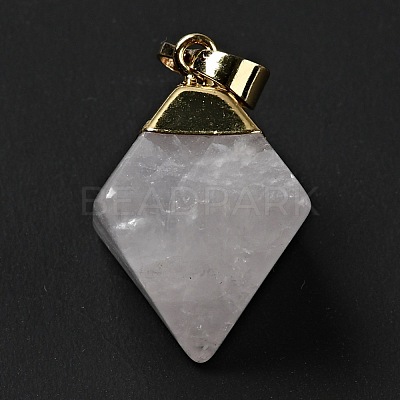 Natural Quartz Crystal Pendants G-P474-03G-07-1